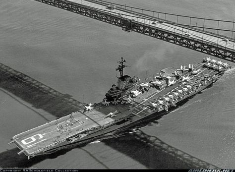 USS  Hancock  1963 Uss Hancock, Navy Carriers, Military Muscle, Go Navy, Capital Ship, Us Navy Ships, Aircraft Carriers, Air Craft, The Golden Gate Bridge