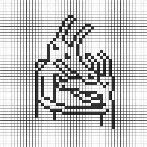 Alpha pattern #114485 | BraceletBook Hozier Alpha Pattern, Album Cover Crochet Grid, Album Cover Alpha Pattern, Pixel Blanket, Crochet Graphs, Cat Seat, Car Seat Headrest, Pixel Pattern, Crochet Tapestry