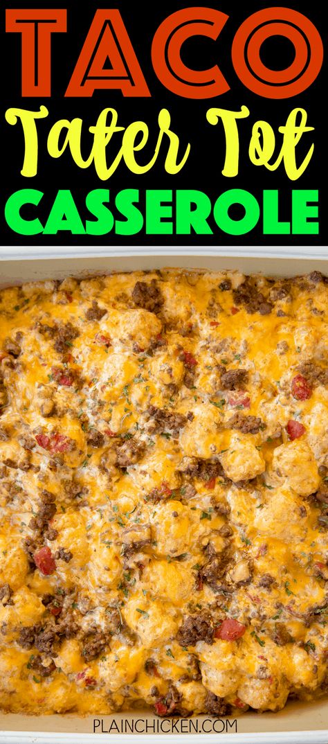 Healthy Tater Tots, Taco Tater Tot Casserole, Appetizers Meat, Keto Meat, Tater Tot Recipes, Tater Tot Casserole Recipes, Casserole Chicken, Meat Casserole, Tot Casserole