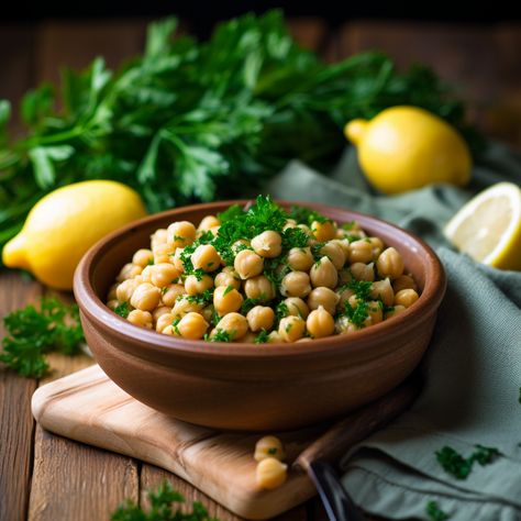 This Greek-Inspired Chickpeas recipe brings the flavors of the Mediterranean to your table. It's loaded with protein, gluten-free, vegan and easy to make! #plantbasedeating #glutenfree #yum #weeknightdinner #recipeinspiration #lemonflavor #parsleylove #veganfood #foodiegram #brunchgoals #foodphotography #tasty #food #savory #mediterraneandelights #healthyeats #chickpearecipe Food Savory, Chickpeas Recipe, Italian Parsley, Chickpea Recipes, Mediterranean Cuisine, Mediterranean Dishes, Spices And Herbs, Plant Based Eating, Canned Chickpeas