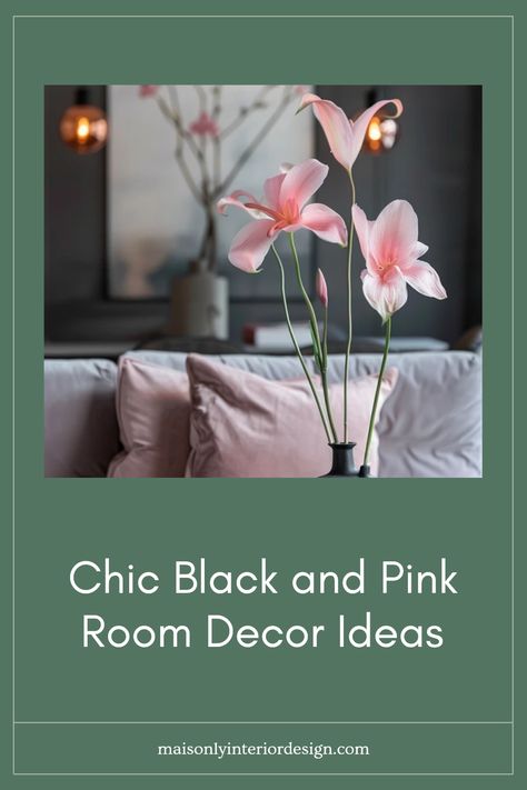 Transform your space with these chic black and pink room decor ideas. Get inspiration for creating a stylish oasis that impeccably balances elegance and modernity. Our carefully curated ideas help create visually appealing interiors that play with contrasts and textures. Strike a balance between bold and soft, and introduce furniture and accessories that reflect your personal taste. Whether you're looking to spruce up a minimalist design or bring in dramatic flair, these tips will help you achieve fabulous results. Black And Pink Room Decor, Black And Pink Room Ideas, Black And Pink Room, Pink Room Decor Ideas, Black Office Decor, Pink Room Ideas, Pink Furniture, Pink Room Decor, Color Palette Pink