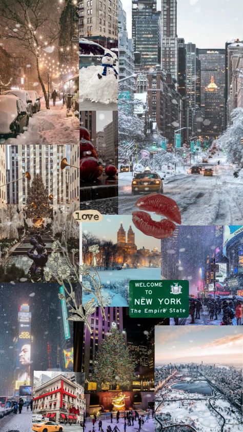 New York In Christmas Aesthetic, New York Xmas Aesthetic, Nyc Wallpaper Winter, Nyc Winter Aesthetic Wallpaper, Christmas Time New York City, New York Winter Christmas, White Christmas New York, New York City Winter Aesthetic, New York City Christmas Wallpaper