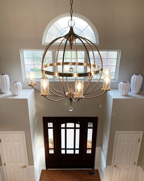 Compass 40 Inch 8 Light Chandelier by Framburg Chandelier Foyer Entryway High Ceiling Modern, Entry Light Fixture Low Ceiling, Entry Chandelier Entryway, Low Ceiling Ideas, 2 Story Foyer Lighting, Foyer Chandelier 2 Story, Foyer Lighting Ideas, Entryway Lighting Ideas, Statement Entryway