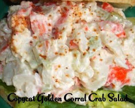 Copycat Golden Corral Crab Salad #quickandeasy #easyrecipe Crab Salad Recipe Easy, Best Crab Salad Recipe, Crab Meat Salad Recipe, Crab Meat Salad, Crab Casserole, Seafood Salads, Salad Copycat, Golden Corral, Crab Salad Recipe