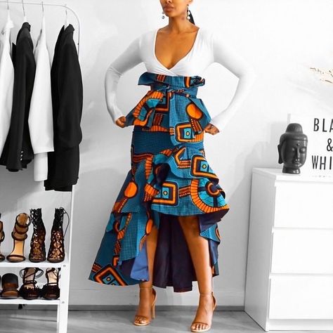 Kitenge Designs, African Print Skirt, African Skirts, African Fashion Skirts, Ankara Fashion, Ankara Skirt, Afrikaanse Mode, African Fashion Ankara, African Fashion Modern