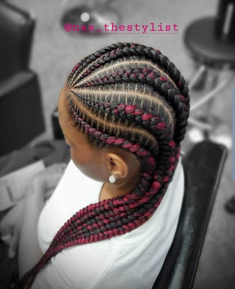 Braids By Nastacia 💕🇯🇲 on Instagram: “Book under 5-6feedin braids. Click the styleseat link In my bio for booking. #feedinbraids #stitchbraids #cornrows #cornrowbraids…” Feeding Cornrows Braids, 6-8 Feedin Braids, Carrot Hairstyles Braids, Fishbone Braids For Black Women, 6 Cornrows Braids Black Women, Feeding Cornrows, Feedin Braids, Carrot Hairstyles, Fishbone Braid