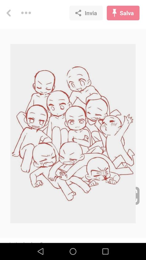 Funny Group Poses Drawing, Group Of 8 Poses, Chibi Bases, Collab Ideas, Chibi Poses, Group Drawing, Pose Base, Hugging Drawing, Art Collab