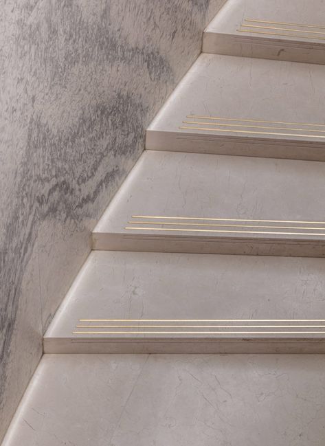 Harrods Fine Watches department features a sweeping marble staircase Deck Stair Lights, Luxury Stairs, Tiled Staircase, Staircase Interior Design, Marble Staircase, Staircase Handrail, Marble Stairs, Tile Stairs, Stone Stairs