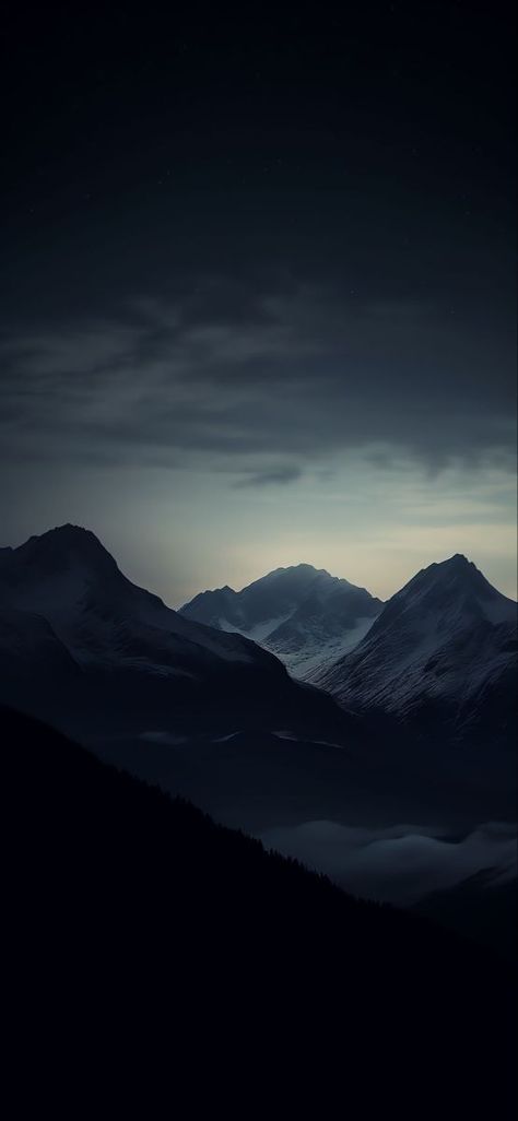 Iphone Wallpaper Mountains, Dark Background Wallpaper, Amoled Wallpapers, Best Nature Wallpapers, Iphone Wallpaper Stills, Iphone Wallpaper Landscape, Minimal Wallpaper, Image Nature, Mountain Wallpaper