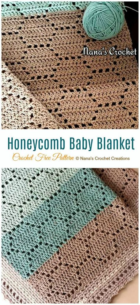 crochet blankets patterns for beginners A roundup of all the free crochet blanket patterns you can find in one place. Tons of different styles, from cute and cuddly to modern and sophisticated. Check them out! Honeycomb Blanket Crochet Pattern, Honeycomb Bee Crochet Blanket, Bumble Bee Crochet Blanket Free Pattern, Crochet Blanket Honeycomb, Crochet Fillet Blanket, Crochet Honeycomb Pattern, Free Crochet Baby Blanket Pattern Boy, Crochet Spring Baby Blanket Free Pattern, Boys Baby Blanket Crochet