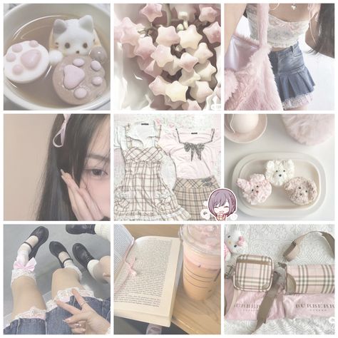 ena shinonome pjsk project sekai pink brown aesthetic moodboard Ena Shinonome Aesthetic, Brown Aesthetic Moodboard, Pink Mood Board Aesthetic, Pink Brown Aesthetic, Pink And Brown Aesthetic, Moodboard Pink, Soft Pink Theme, Grandma Fashion, Collage Board