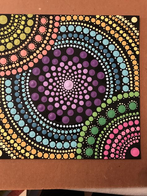 Rectangle Dot Painting, Easy Dot Painting For Beginners, Dot Painting On Rectangle Canvas, Dot Painting Square Canvas, Dot Mandala Rectangle Canvas, Mandala Dot Painting 6x6, Class Art Projects, Quilled Paper Art, Art Drawings Sketches Pencil