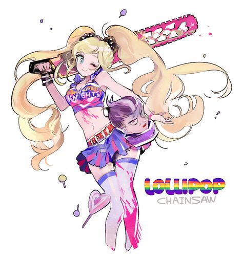 Gundam Tanaka, Sonia Nevermind, Lollipop Chainsaw, Dangan Ronpa, Chainsaw, Lollipop, Gundam