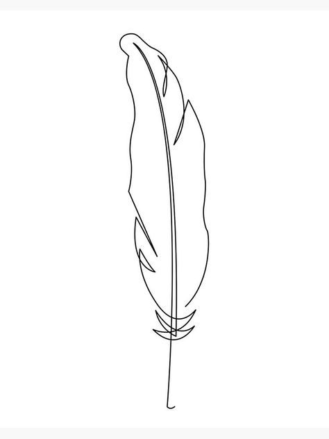 Single Line Feather Tattoo, One Line Feather Tattoo, Feather Line Tattoo, Simple Feather Tattoo Design, Feather Outline Tattoo, Feather Line Drawing, Feather Tattoo Simple, Tattoo Bil, Simple Feather Drawing