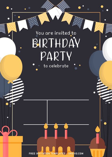 7+ Cute And Fun Birthday Invitation Templates For Any Ages | Download Hundreds FREE PRINTABLE Birthday Invitation Templates Blank Birthday Invitations, Birthday Invite Background, Background For Birthday Invitation, Birthday Party Card Invitation, Birthday Invitation Template Boy, Birthday Invitation Sample, Happy Birthday Invitation Card, Free Invitation Cards, Birthday Email