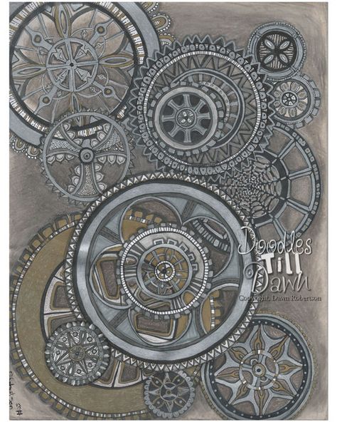 gears/steampunk doodle Tangle Patterns, Art Community, Mandala Stones, Fun Art, Green Art, Fantastic Art, Pyrography, Community Art, Drawing Inspiration