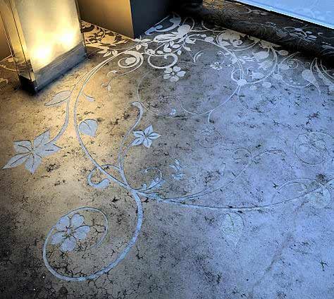 stamped concrete floor Decoration Beton, Cement Floor, Painted Concrete Porch, Stamped Concrete, Concrete Floor, Painting Concrete, Stained Concrete, Diy Flooring, Polished Concrete