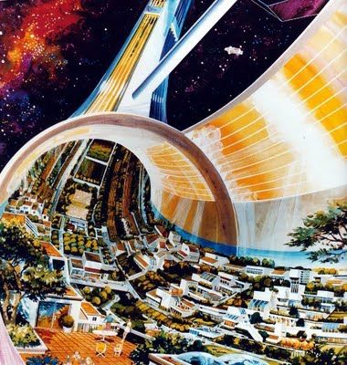 Space colony concept, from another future that didn't happen Space Colony Concept, Nasa Retro, Space Colony, After Earth, Art Spatial, Futuristic Art, Carl Sagan, Decoration Originale, Space Nasa