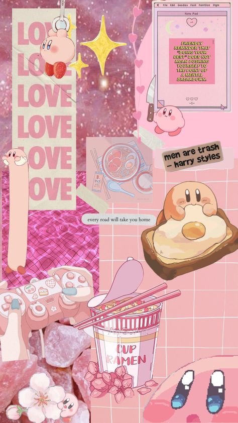 Kirby Pink Aesthetic, Aesthetic Kirby Wallpaper, Kirby Wallpaper Ipad, Cute Kirby Wallpapers, Kirby Wallpapers Aesthetic, Kirby Iphone Wallpaper, Pink Kirby Wallpaper, Kirby Wallpaper Iphone, Kirby Art Nintendo