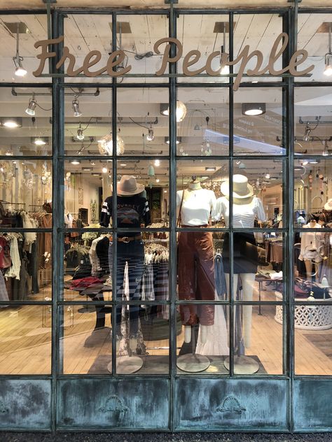 #1  12:15 June 20th, 2018 Free People, Short Hills Mall, NJ Smartphone  I work at this Free People store in my mall and i believe this visual display reflect the aesthetic and overall feeling that the brand is trying to portray. Free People's style is the free spirit person and with their "airy" bohemian displays, it matches the description perfectly. Free People Store Display, Fashion Store Aesthetic, Free People Display, Boutique Aesthetic, Physical Manifestation, Career Affirmations, Free People Short, Free People Aesthetic, Short Hills