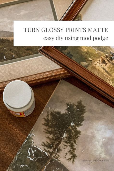 Faux Electric Fireplace, Mod Podge Canvas, Mod Podge Pictures, Diy Mod Podge, Modge Podge, Faux Fireplace, Diy Oils, Make Pictures, Fireplace Makeover