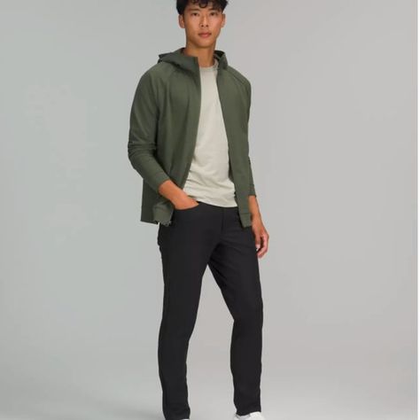 Lululemon | NWT Men's ABC Slim Fit Warpstreme Material in Black Lululemon Outfit Men, Lululemon Men Outfit, Mens Lululemon Outfit, Athleisure Outfits Men, Green Shirt Men, Lululemon Outfit, Lululemon Outfits, Business Suits, Mens Lululemon