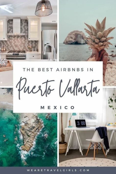 Puerto Vallarta is located within the Jalisco area of Mexico, close to the Bahia de Banderas next to the Pacific Ocean. We've put together a list of our 13 favorite AirBnBs in Puerto Vallarta that you can book for yourself. Whether you are traveling to Mexico by yourself, as a couple, with a large group of girlfriends, or for a bachelorette party, you can find the perfect Puerto Vallarta AirBnB to stay in no matter what the season! Mexico Airbnb, Traveling To Mexico, Mexico Travel Destinations, Mexico Hotels, Puerto Vallarta Mexico, Air Bnb, Girls Getaway, Couple Getaway, The Pacific Ocean