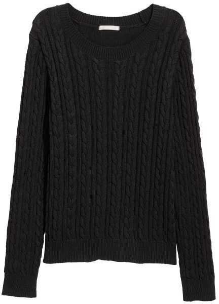 H&M Cable-knit Sweater Sixth Form Outfits, Black Jumper, H&m Women, Cable Knit Jumper, Cardigan Sweaters For Women, Knitted Jumper, Knit Cotton, Knit Jumper, Quality Clothing