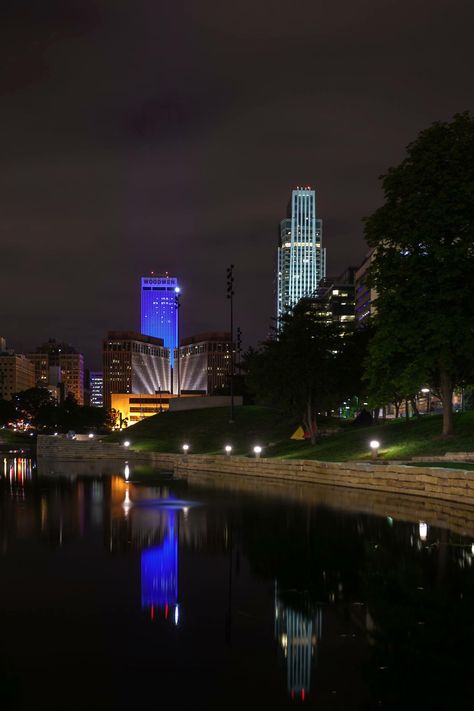 Omaha..... Supporting Blue Downtown Omaha, California Zephyr, Seven Hills, Omaha Nebraska, Best Places To Live, Phone Background, Adventure Awaits, Phone Backgrounds, Nebraska