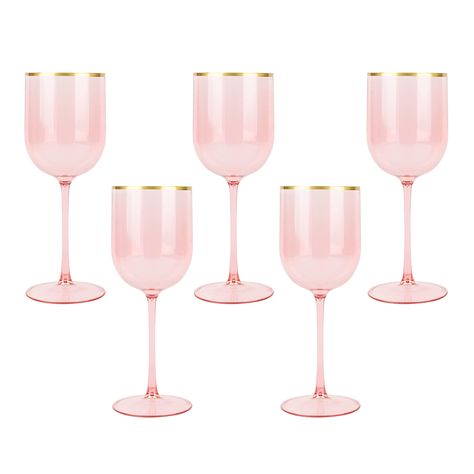 PRICES MAY VARY. Pink Wine Cup with Gold rim Plastic Wine Glasses Set of 10 Elegant Wine Goblets Hard Plastic Wine Cups on Stem 12 Ounce CONVENIENT TO USE: Host a holiday celebration,or Gathering, party or event with these quality plastic wine cups and avoid the need of washing dishes afterwards! PREMIUM QUALITY: 100% food grade, non-toxic, BPA-free plastic! Made of disposable and reusable plastic that is sturdy and durable. IDEAL FOR: Great use For Weddings, Party's, Events, Fundraisers, Celebr Disposable Wine Glasses, Plastic Wine Cups, Plastic Drinking Glasses, Plastic Champagne Glasses, Valentine Tablescape, Pink Wine Glasses, Elegant Wine, Plastic Wine Glasses, Pink Wine