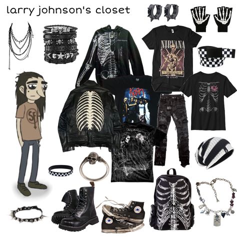 Larry Sally Face Outfit, Sally Face Outfit Ideas, Sally Face Inspired Outfits, Larry Johnson Aesthetic, Sally Face Outfits, Larry Johnson Cosplay, Sal X Larry, Sal And Larry, Emo Diy