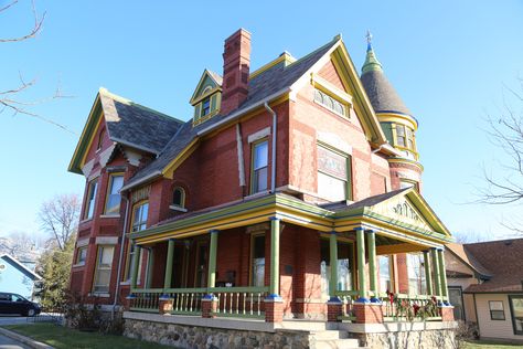 Noblesville Indiana, Hamilton County IN Noblesville Indiana, Storybook House, Rock River, Victorian Style Homes, Riverside Park, Gorgeous Houses, Painted Ladies, Castle House, Victorian Houses