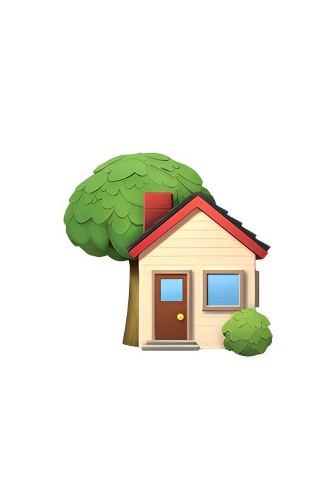 The 🏡 House With Garden emoji depicts a typical house with a sloping roof, chimney, and a small garden in front of it. The house is usually shown in shades of red or brown, with a green lawn and a few trees or bushes in the garden. The windows and door of the house are usually shown in white or light yellow, and there may be a fence or a gate around the garden. Overall, the emoji gives the impression of a cozy, suburban home with a peaceful and inviting atmosphere. House App Icon, Avatar Tiktok, House Emoji, Apple Emoji, Emojis Iphone, Good Apps For Iphone, Lego Hotel, In The Dog House, Apple Emojis