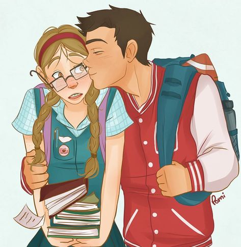 Geeky Art, Couples Comics, Cute Images With Quotes, Opposites Attract, Anime Drawing, Couple Drawings, Couple Cartoon, Couple Art, Cute Comics