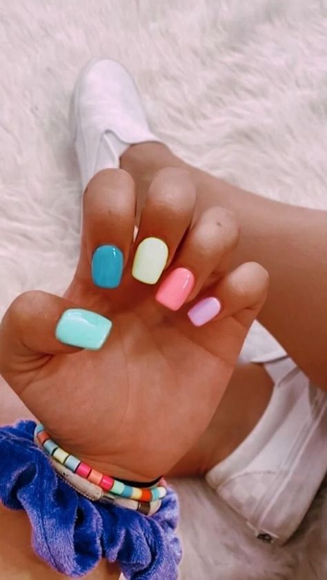 Cute Short Nails Ideas Simple, Short Nails Ideas Simple, Cute Trendy Nails, Teen Nails, Western Nails, Beachy Nails, Summer Gel Nails, Cute Short Nails, Spring Acrylic Nails