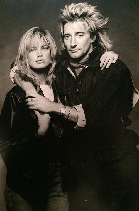 Kelly Emberg & Rod Stewart Kelly Emberg, Rod Stewart, Neo Soul, Famous Couples, Stevie Nicks, 80s Retro, Movie Stars, Rock And Roll, Rap