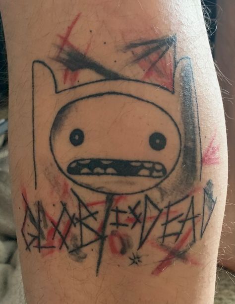 Toxic Waste Tattoo, Euro Trash Tattoo, Leg Tats, Ignorant Tattoos, Ignorant Style Tattoo, Adventure Time Tattoo, Fun Tattoos, Polka Tattoo, Pins Board