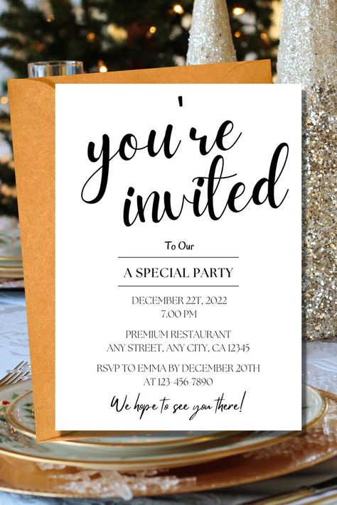 Stylish and Customizable Special Party Invitation Template with Trendy Designs Invitations Template, Create Memories, Event Inspiration, Let's Celebrate, Research Projects, Lets Celebrate, London Travel, Editable Invitations, Celebration Party