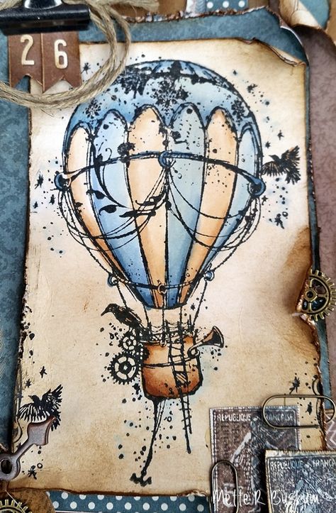 Air Balloon Tattoo, Hot Air Balloons Art, Balloon Tattoo, Seni Cat Air, Lukisan Cat Air, Arte Sketchbook, Balloon Art, Vintage Grunge, Art Drawings Sketches Simple