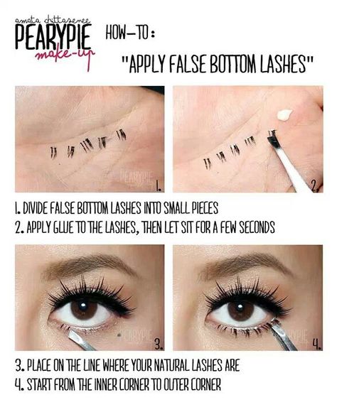 Apply false bottom lashes Eyelashes How To Apply, How To Draw Eyelashes, False Bottom, Lash Tricks, Bottom Eyelashes, Bottom Lashes, Lashes Tutorial, Diy Lash Extensions, Makeup Is Life