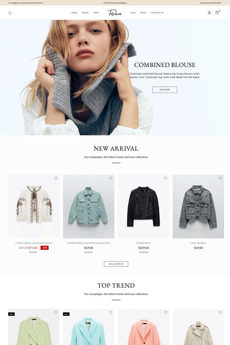 Terina is a user-friendly and versatile WordPress theme designed for a wide range of purposes, including eCommerce stores, fashion stores, furniture stores, mega stores, creative professionals, photographers, designers, freelancers, architects, bloggers, and more. Wordpress Design Inspiration, Typographie Design, Wordpress Ecommerce Theme, Ecommerce Web Design, Wordpress Ecommerce, Ecommerce Web, Ecommerce Themes, Shopify Design, Ecommerce Website Design