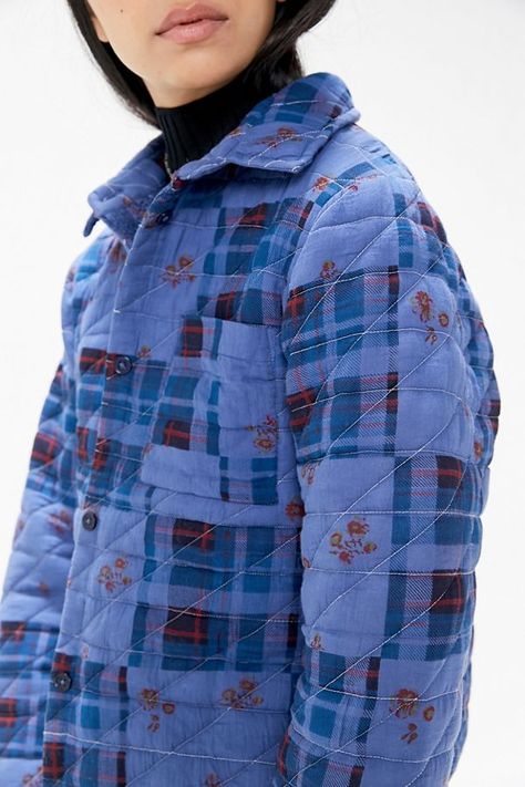 Quilted Shirt Jacket, Quilt Shirt, Quilted Shirt, Denim Shirt Jacket, Quilted Clothing, Jacket Corduroy, Puffer Style, Quilted Clothes, Jackets Denim