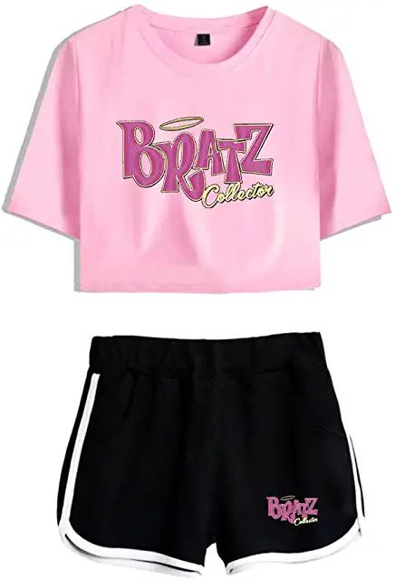 Amazon.com : bratz shirt Bratz Leavers Shirt, Bratz Clothes, Bratz T Shirt Design, Bratz Tank Top, Bratz Shirt Crop Top, Pink Logo, Tshirt Logo, Velvet, Womens Shorts