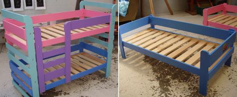 set of bunks and an individual bunk bed Crib Mattress Bunk Bed Diy, Diy Triple Bunk Beds, Apartment With Friends, Mini Bunk Bed, Kids Triple Bunk Beds, Diy Bunk Beds Plans, Kid Sleep, Beds White, Safe Bunk Beds