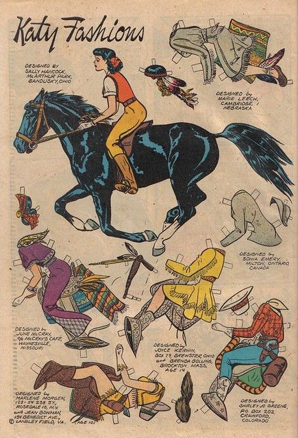 Vintage Drawings, Katy Keene, Wilde Westen, Cowgirl Art, Vintage Cowgirl, Holly Hobbie, Vintage Paper Dolls, Up Book, Archie Comics