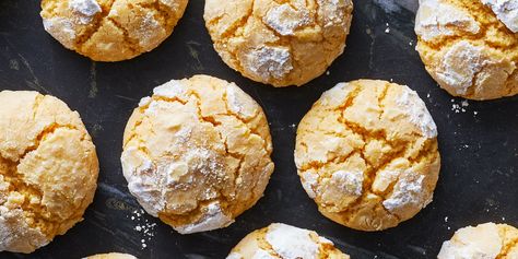 Vegan Lemon Crinkle Cookies, Quaint Kitchen, Crinkle Cookies Recipe, Lemon Crinkle Cookies, Palate Cleanser, Crinkle Top, Baked Cookies, Flax Egg, Crinkle Cookies