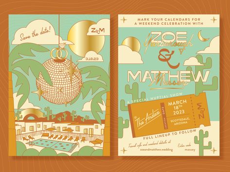 Music Festival Vibe Wedding Invitation by Logan Hall on Dribbble Festival Wedding Invitations, Music Wedding Invitations, Wedding Fest, Music Festival Wedding, Starry Wedding, Festival Style Wedding, Marriage Retreats, Fiesta Wedding, Creative Wedding Invitations