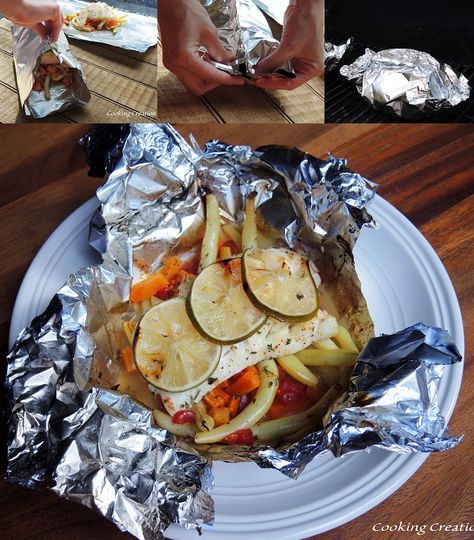 Cooking Creation: Grilled Zesty Haddock & Vegetable Foil Packets Grilled Haddock Recipes, Vegetable Foil Packets, Grill Vegetables In Foil, Grilled Haddock, Garden With Friends, Grilled Zucchini Recipes, Haddock Recipes, Foil Pack Dinners, Grilled Fish Recipes