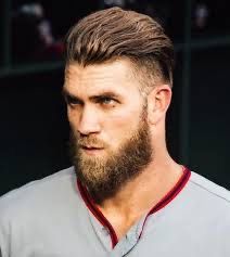 Brice Harper Haircut, Bryce Harper Haircut, Bryce Harper Hair, Mens Hairstyles Short Sides, Baseball Haircuts, Blue Eyed Men, Hero Inspiration, Boy Haircuts, Phillies Baseball