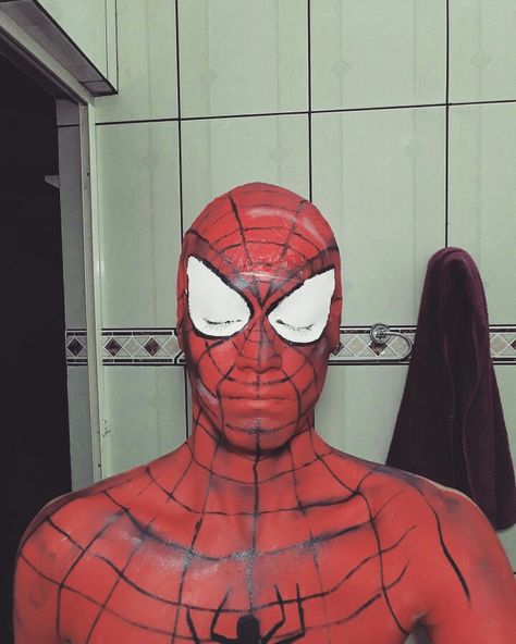 Make SpideMan - Homem Aranha MakeUp. Body Painting, Face Painting, Spiderman, Makeup, Fictional Characters, Art, Make Up